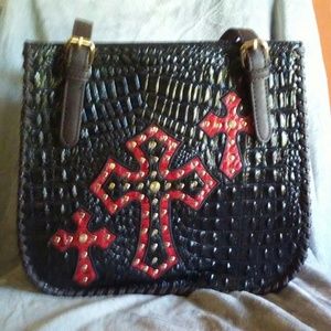 Faux crocodile cross purse NWOT